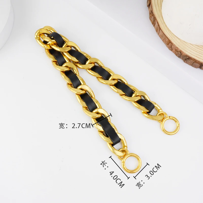 Co metal chain replacement leather chain accessories handbag armpit chain shoulder strap hand-held thick bag chain large chain
