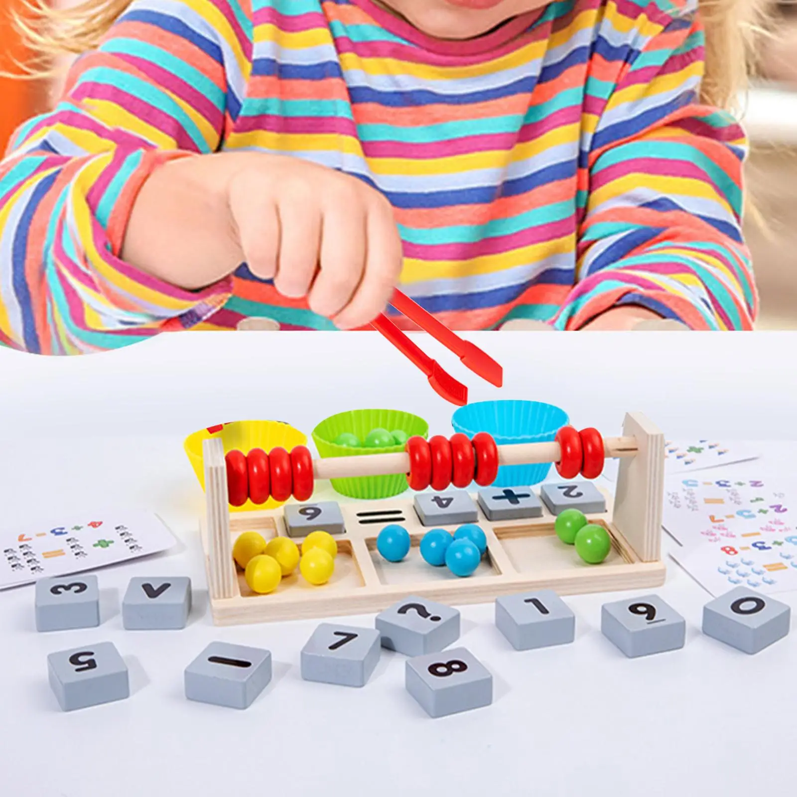 Juguete educativo de aprendizaje de matemáticas, clasificación de colores, regalos de cumpleaños