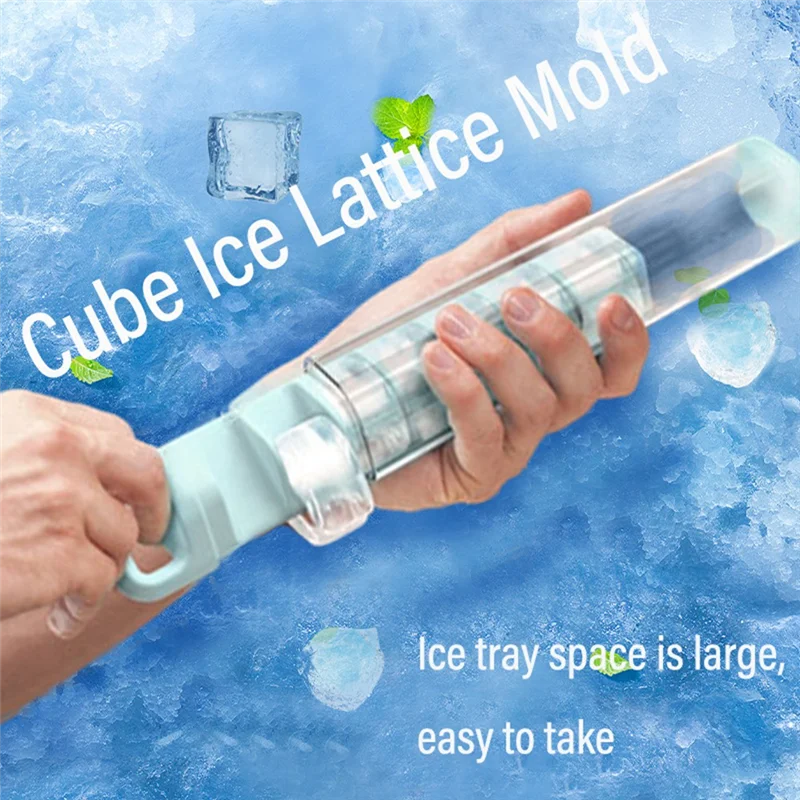 

HGHO 12 Grids Ice Square Tray Plastic Maker Mold For Cocktail Juice Whiskey Ice Square Tray With Lid Kitchen Tool