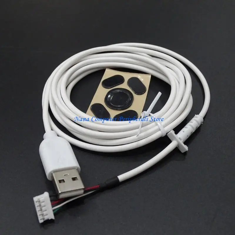 F68C USB Mouse Wire Mouse Feet Replacement PVC Access for  G102 Gaming Mouse