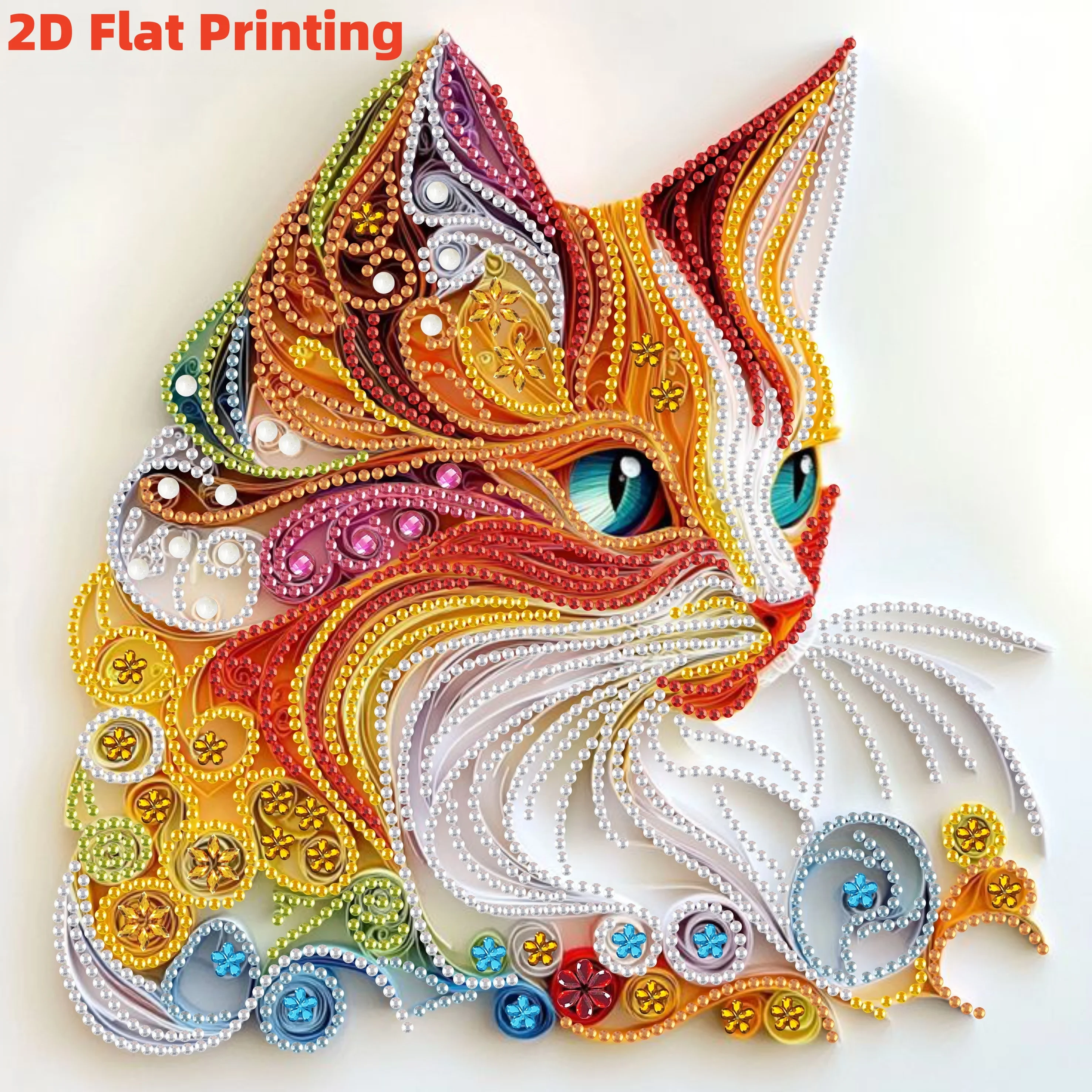 5D DIY Diamond Painting Flower Kit Kitten Decoration DIY Alien Diamond Mosaic Art Gift Crafts Wall Home Decoration
