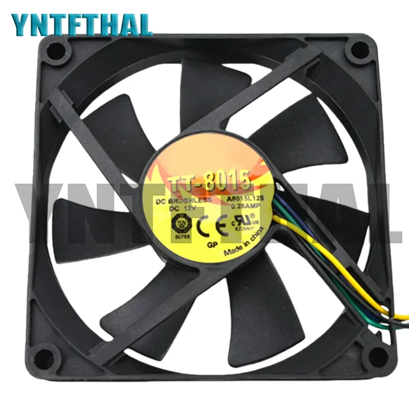 

Новый охлаждающий вентилятор для Tt TT-8015 A8015L12S 8 см 4PIN PWM толщиной 1,5 см 12 В 0,28 А