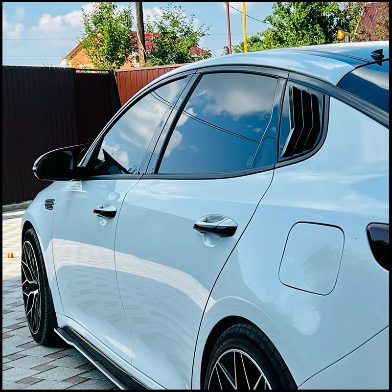 For KIA Optima K5 2016-2019 Rear Window Blind Shades Louver Vent Molding Cover Sticker Trim Car Styling Auto Accessories