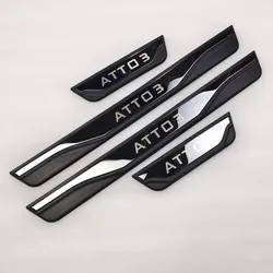 For BYD ATTO 3 Atto 3 car styling 4pcs Welcome Pedal Car Scuff Plate Pedal Door Sill Pathway Auto Parts Accessories