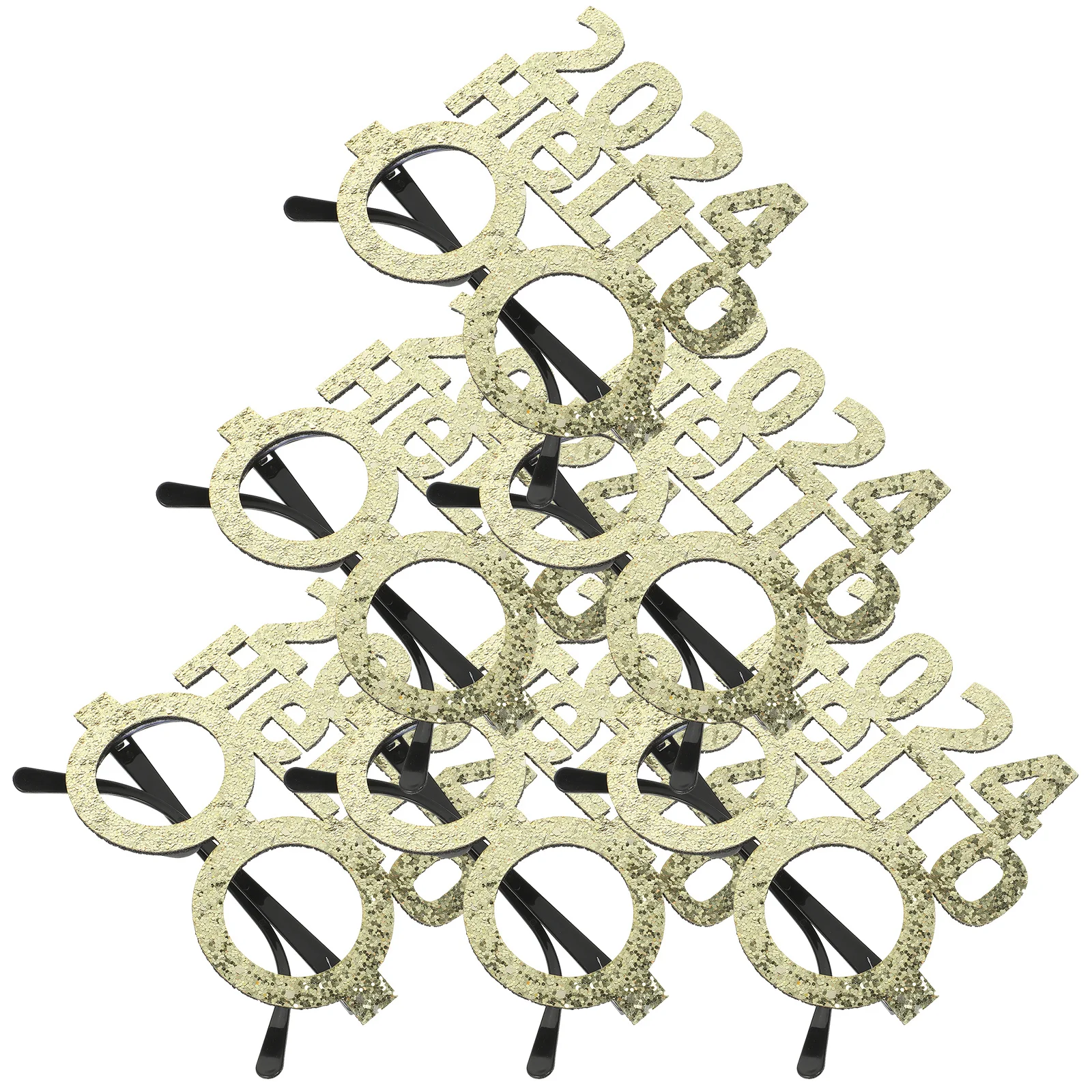 

6Pcs New Year Party Glasses 2024 Decorative Funny Eyeglasses Photo Booth Props Party Supplies New Years Glasses