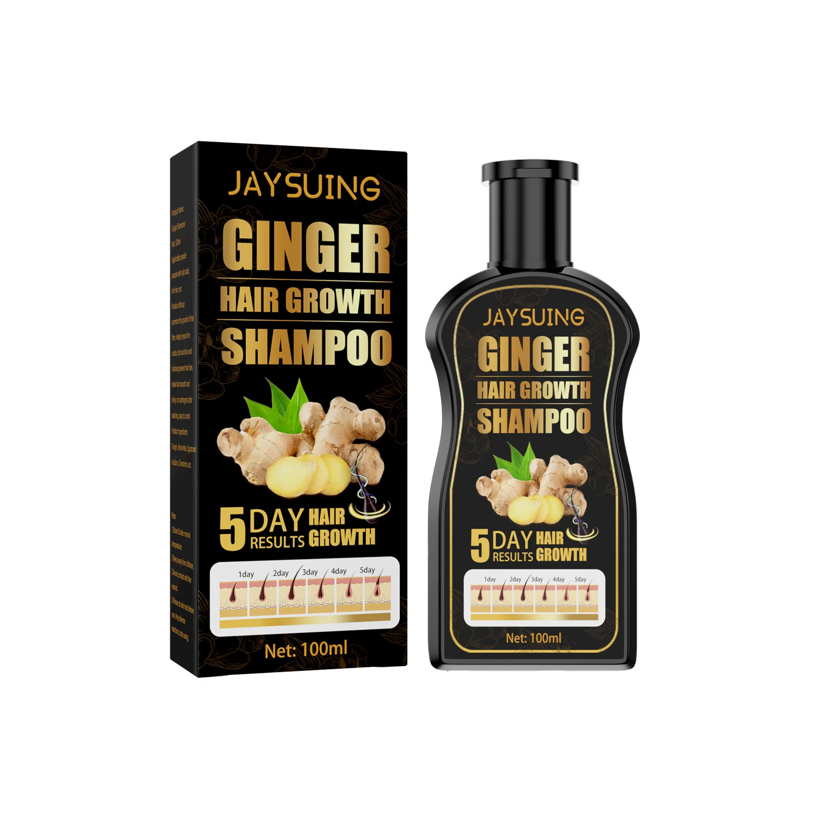 Hair Shampoo Ginger Promotes Hair Growth Dandruff Removal Anti-Itch Oil Control Nourishing Scalp Repair Frizzy Damaged Shampoo