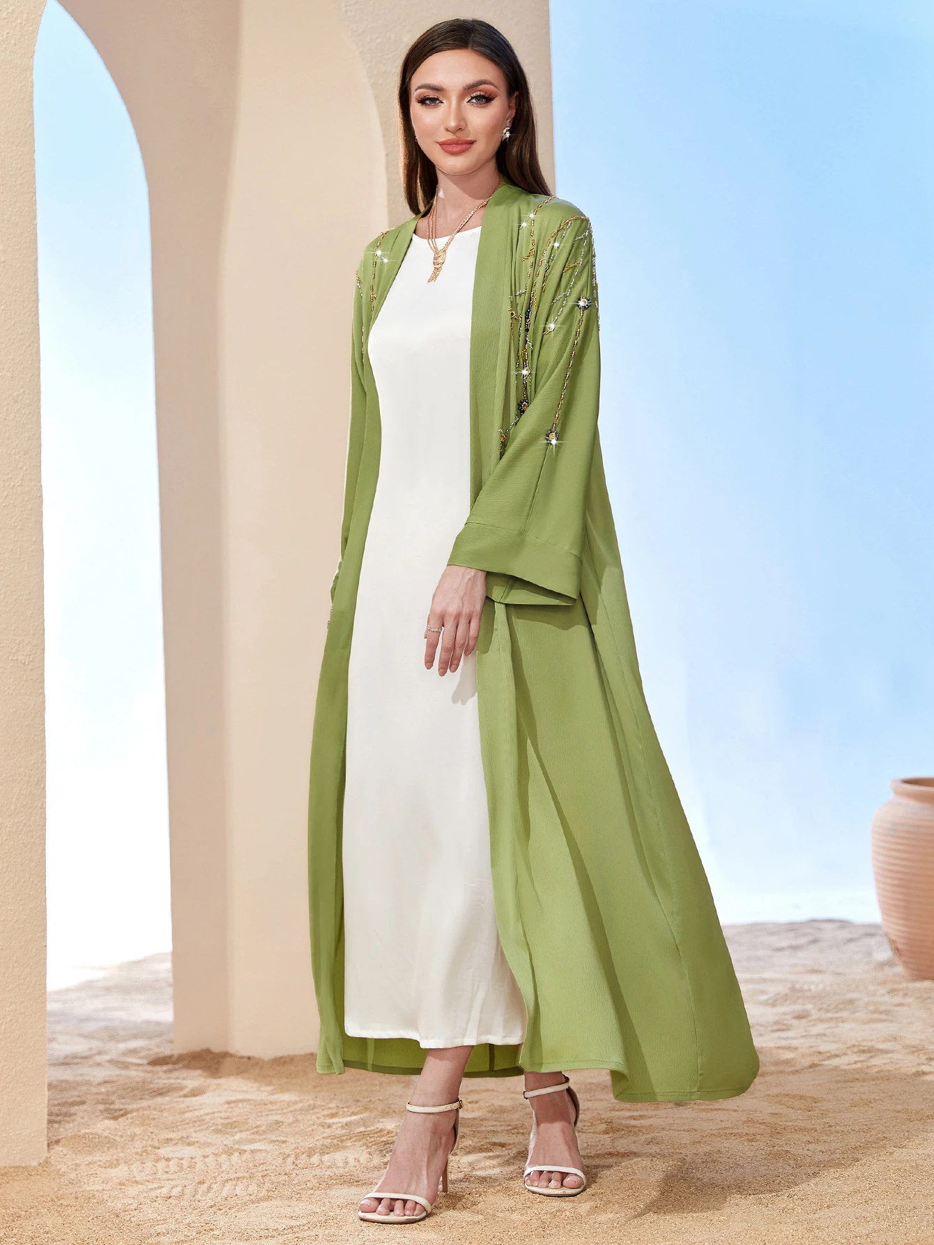 Eid Diamond Abaya for Women Jalabiya Dress Muslim Caftan Arab Morocco Kaftan Abayas Long Dresses Robe Woman Ramadan Vestidos