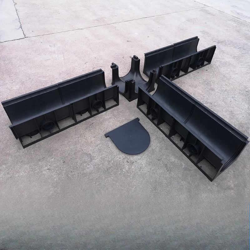 HDPE finished linear drain, plastic u-shaped drain, kitchen drain