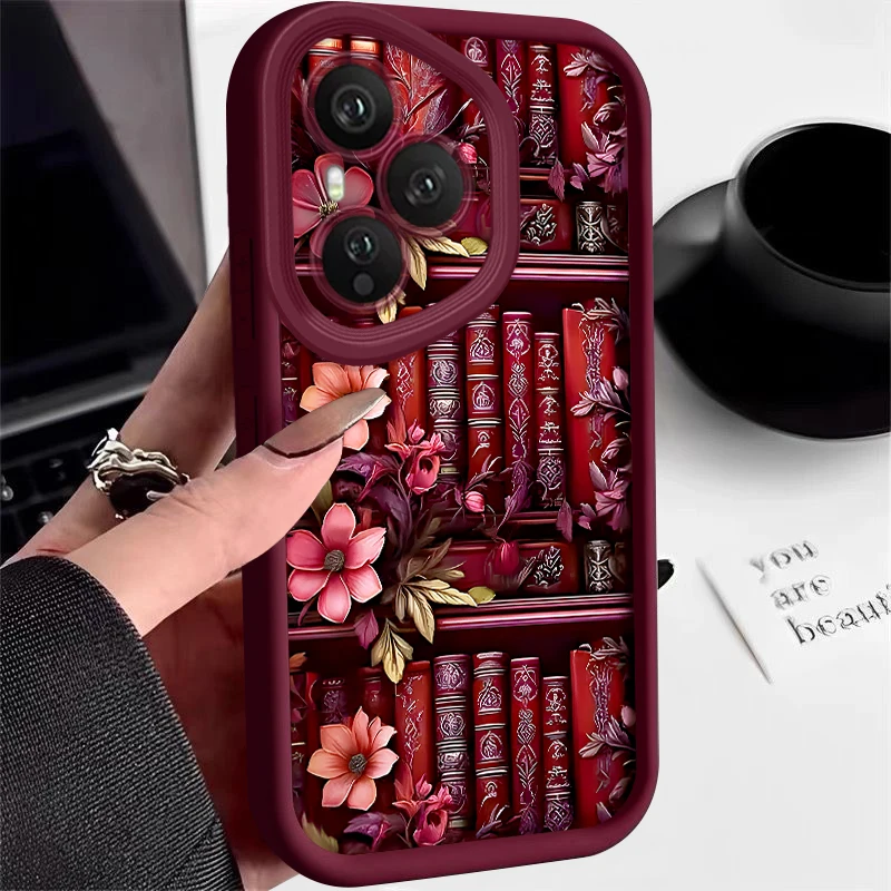 Creative Book Pattern Phone Case For Honor 400 200 Pro Magic7 Lite X8c X9c Smart X6a X6b X6c Shockproof Soft TPU Silicone Cover
