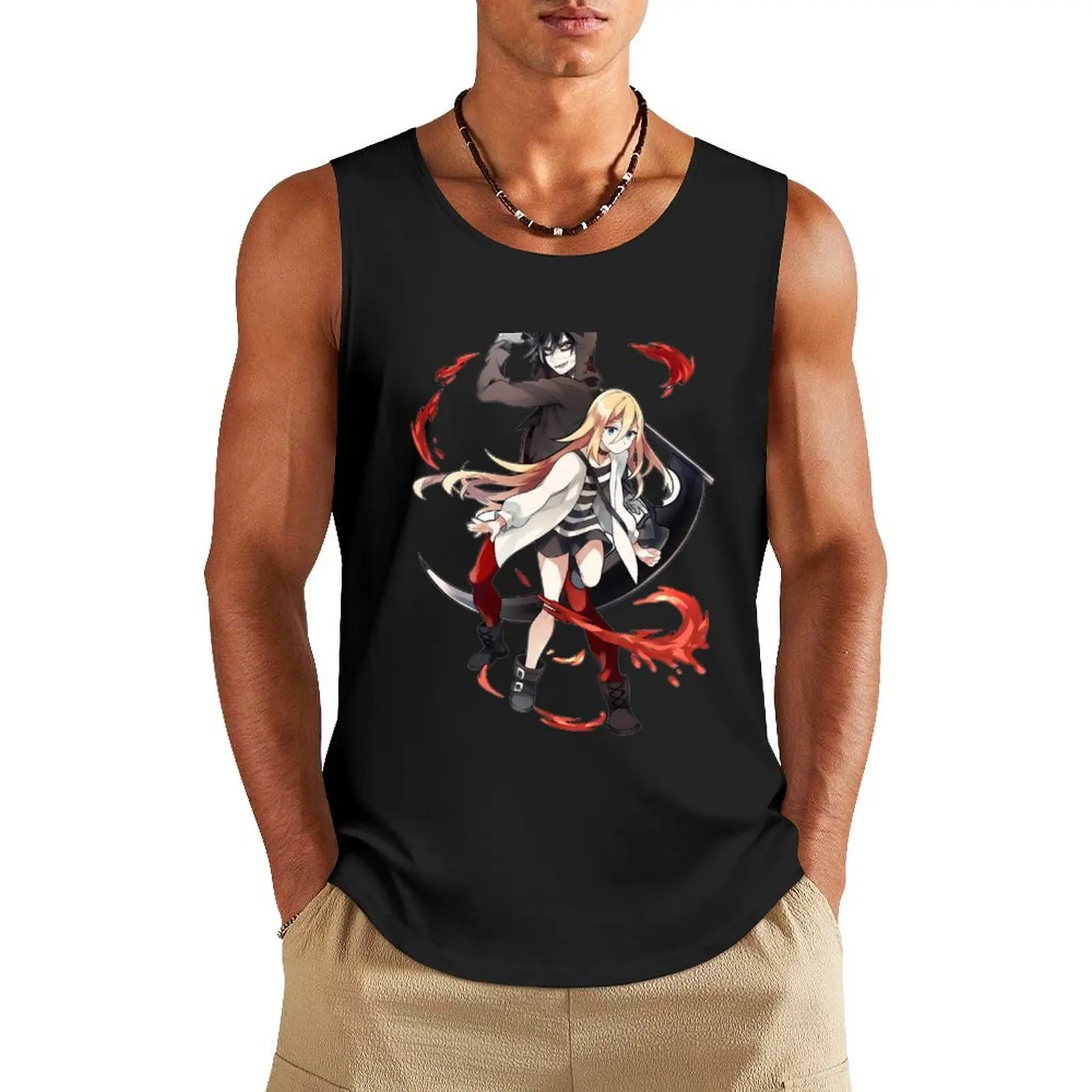 

Angels Of Death Tank Top Men gym sportswear gym men