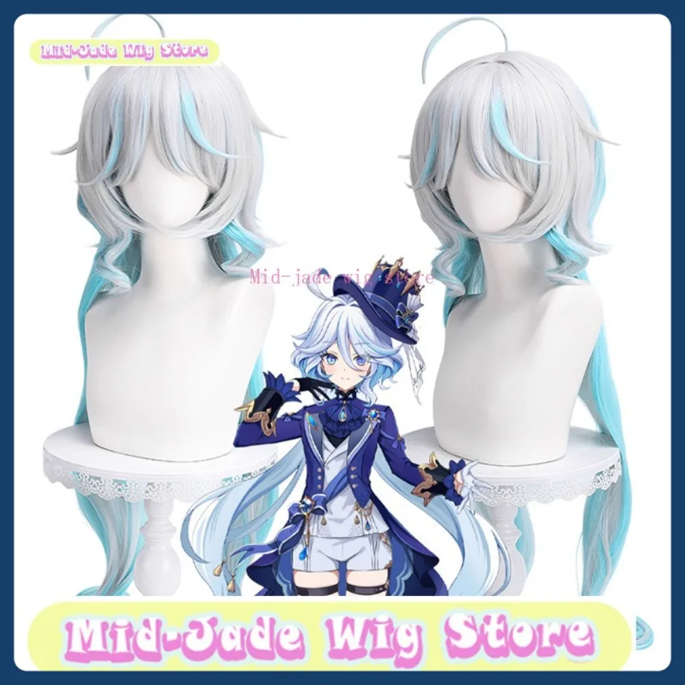

Mid-jade Wig Store Genshin Impact Fuclos Cosplay Wig Anime Game Role-playing Halloween Costume Props Synthetic Hair