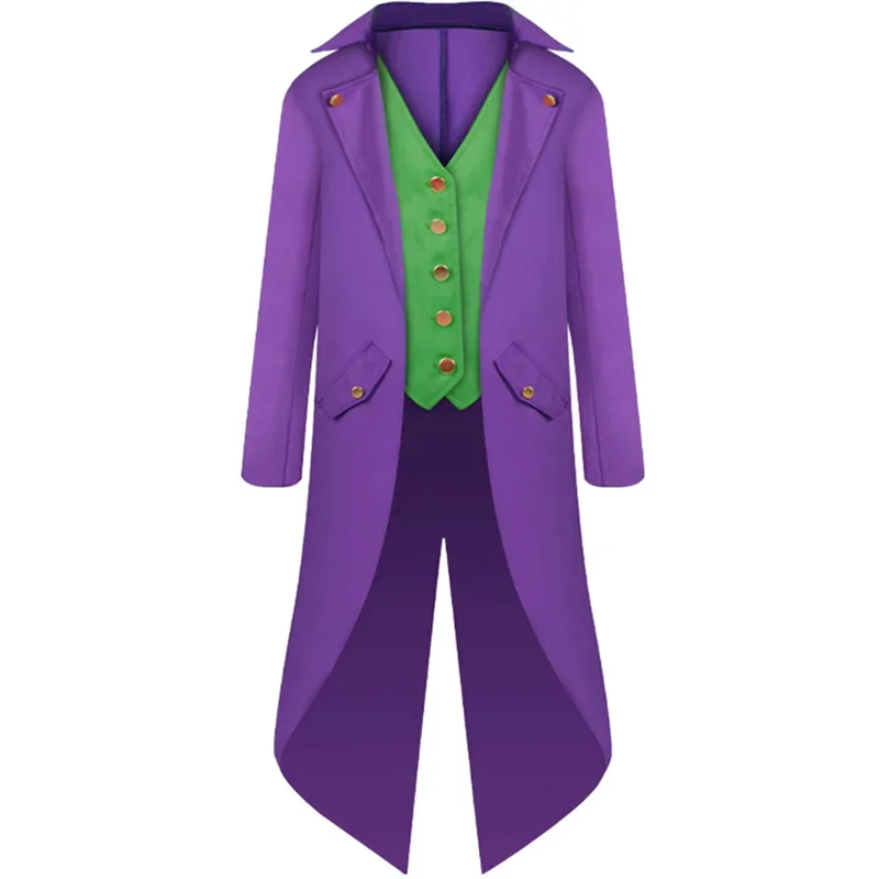 Costume de Cosplay Joker pour Enfant, Tenue Fantaisie du Film Dark Knight, Super Méchant, ixd'Halloween et de Carnaval, MN