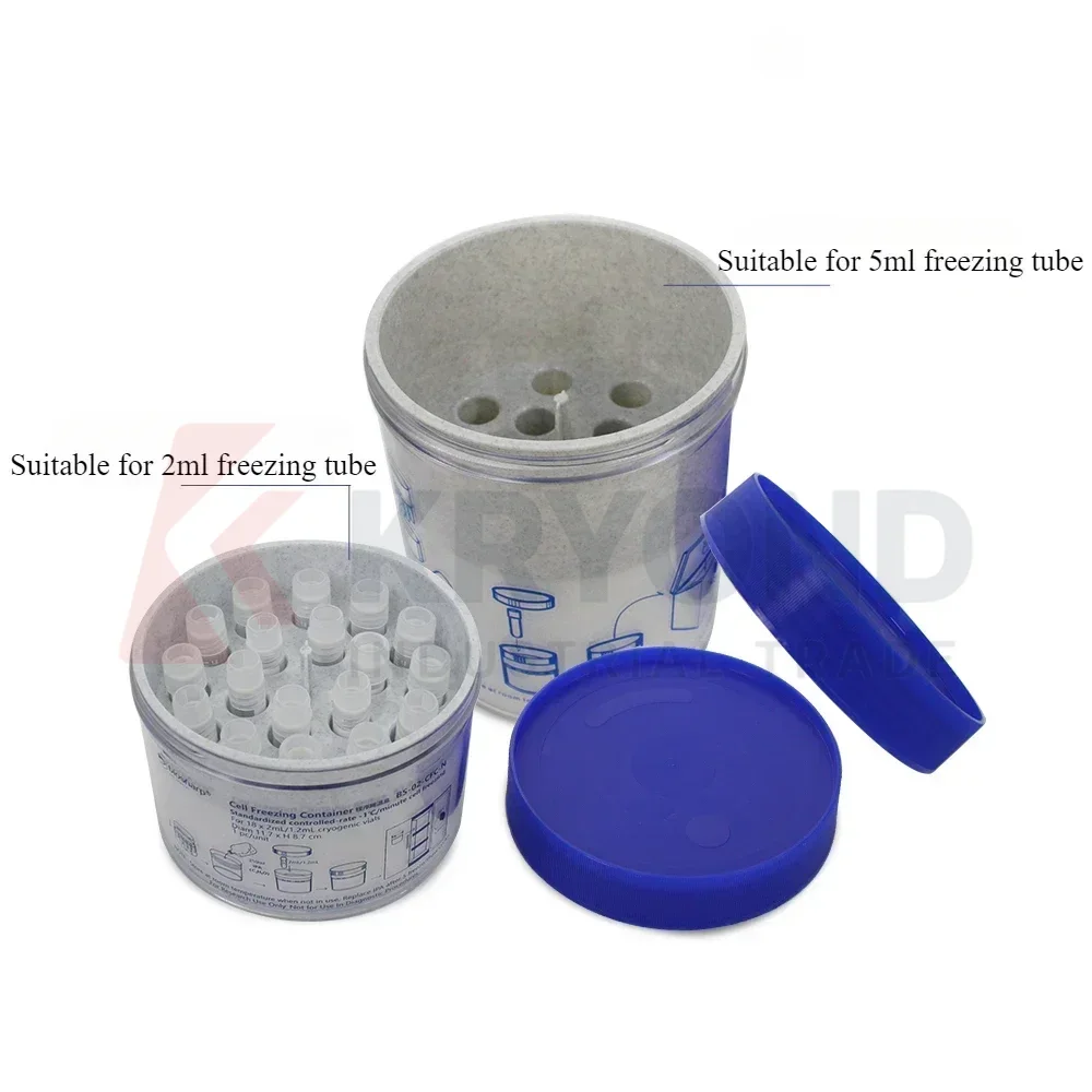 NONE 2ml 5ml Cell Freezing Container Programmed Cooling Box Cryopreservation Resuscitation Tool Original Product