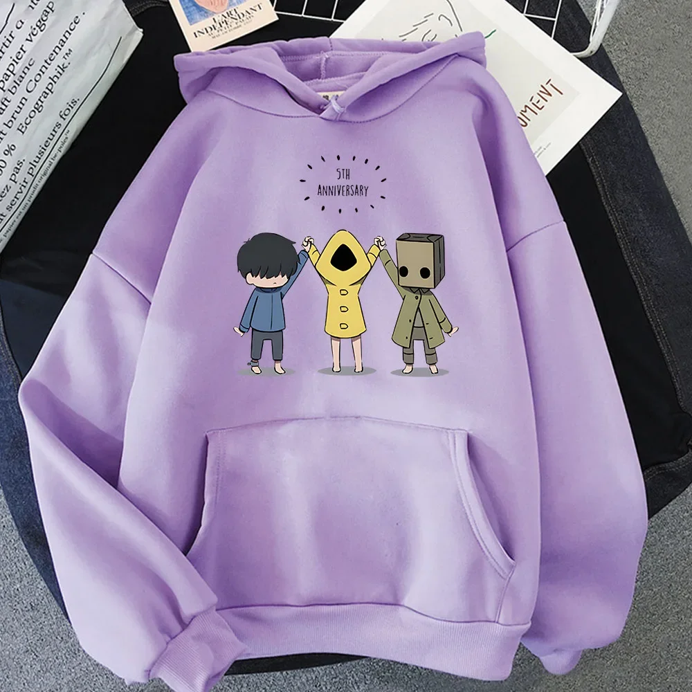 Little Nightmares Fleece Anime Hoodies Aesthetic Manga Sweatshirts Graphic Men/women Clothes Harajuku Pocket Streetwear Printed