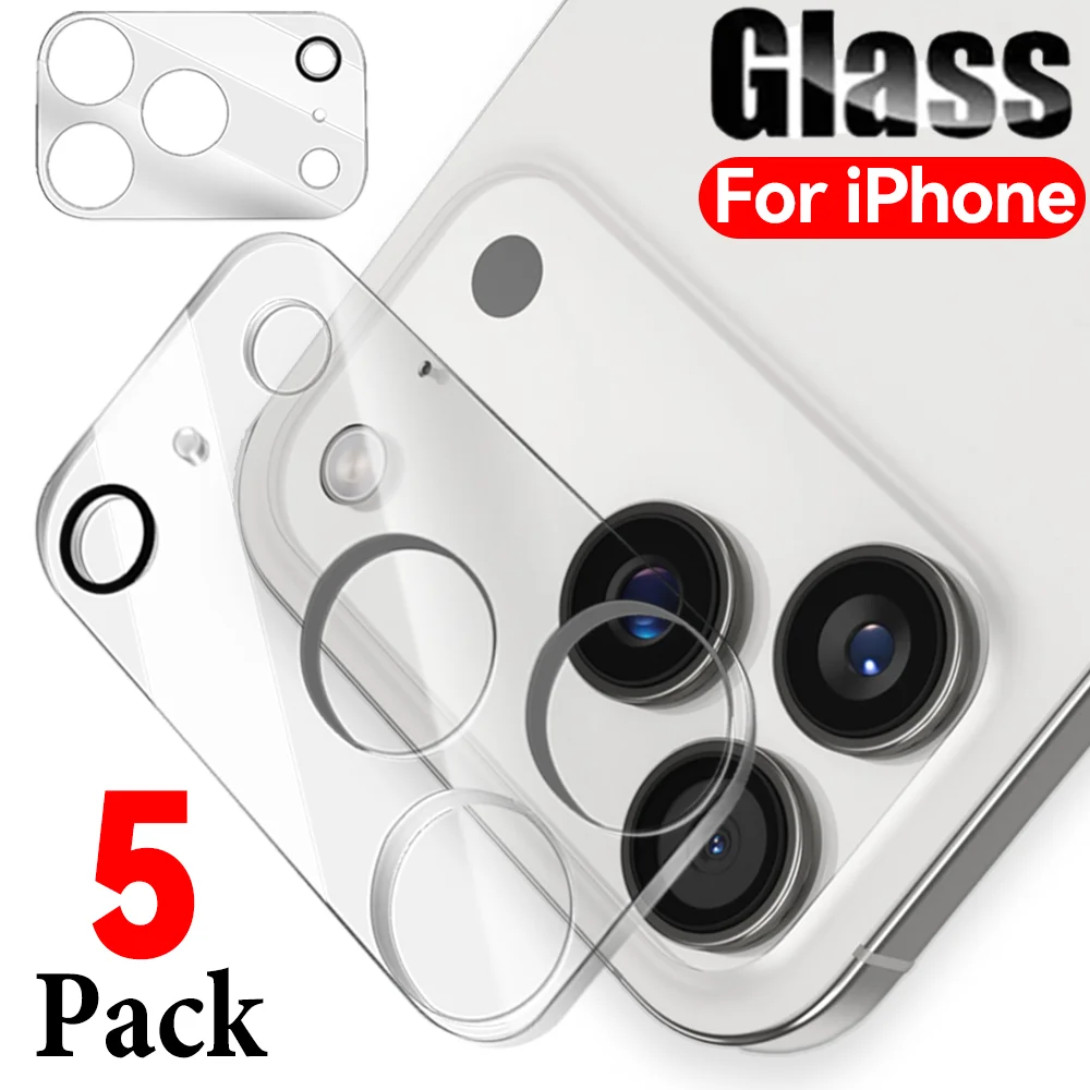

1-5PCS Tempered Glass for IPhone 17 16 15 14 13 Pro Max 13Mini HD Back Camera Rear Len Screen Protector Anti-scratch Glass Films