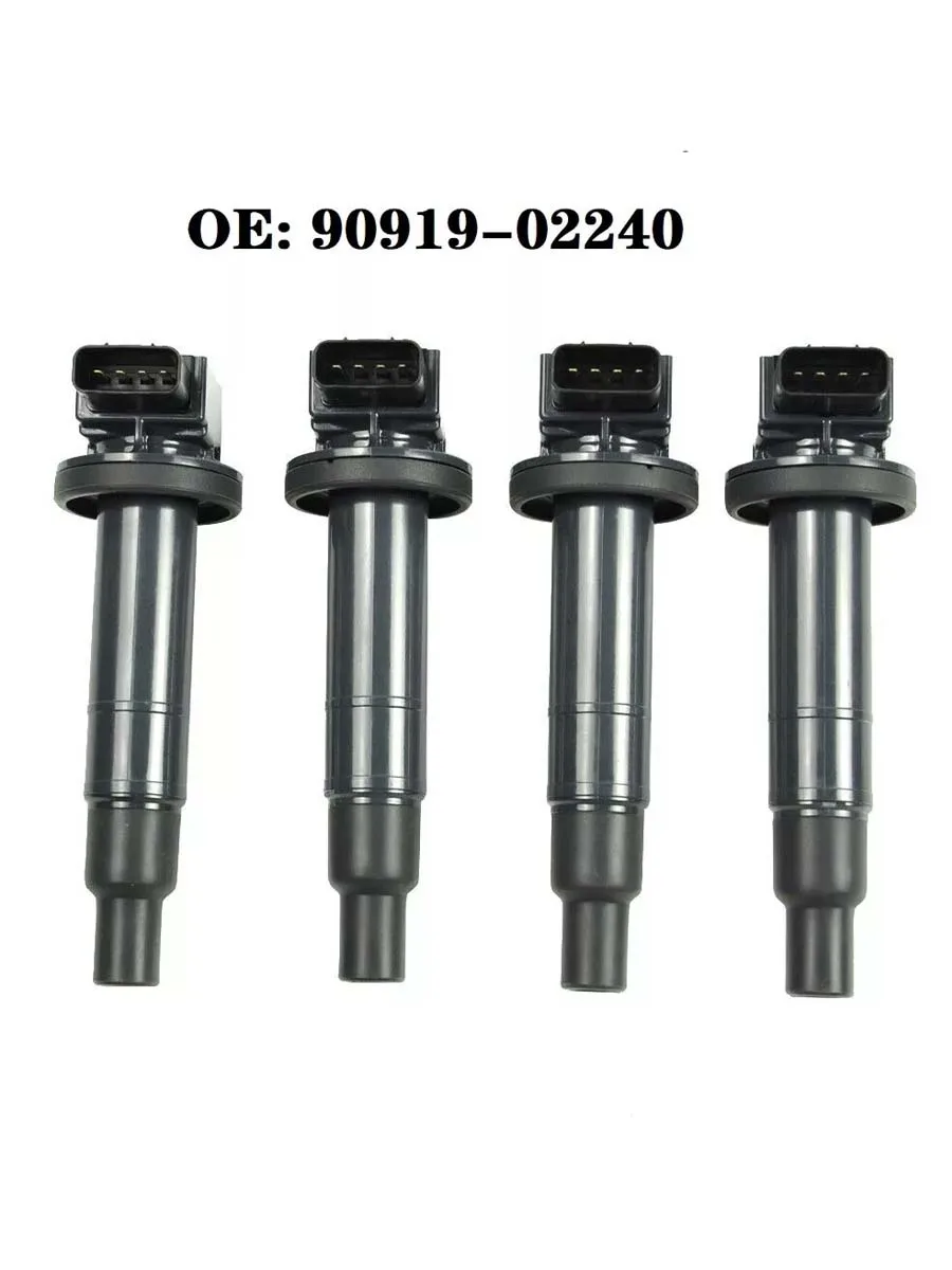 

4x Ignition Coil 90919-02240 For Toyota Camry Yaris Prius 1.3L 1.5L 2.4L UF316 9091902240 90080-19021 90919-T2003 5C1293 C1304