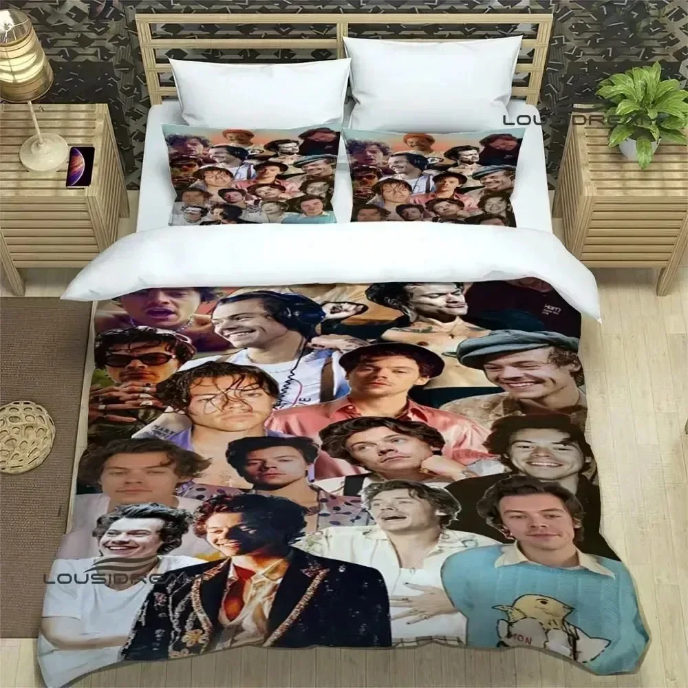 Singer H-Harry-Styles Bedding Sets exquisite bed supplies set duvet cover bed comforter set bedding set luxury birthday gift