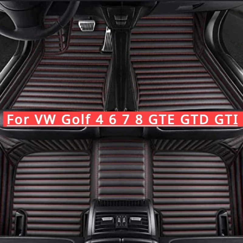 

Пользовательские автомобильные коврики для VW Golf 4 6 7 8 GTE GTD GTI все модели mk4 mk5 MK3 MK6, интерьер автомобиля с искусственной стопой 2000-2024