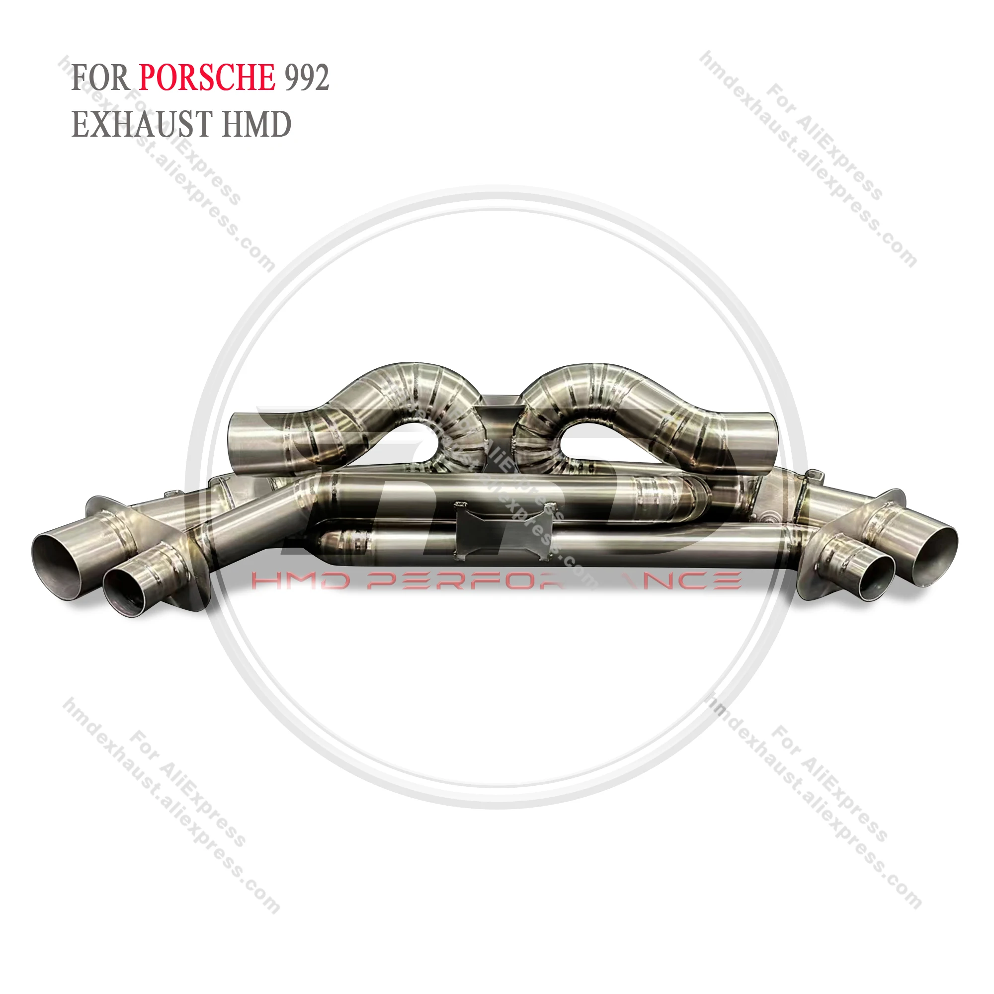 

HMD Titanium Exhaust System Performance Catback for Porsche 911 992 Carrera Turbo 3.0T 3.8T OEM Valve Without Muffler