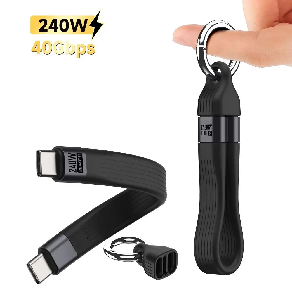 TPE USB 4 Cable Double Headed Lightweight Type C Data Cable PD 240W Portable Data Transfer Line Charger Adapter
