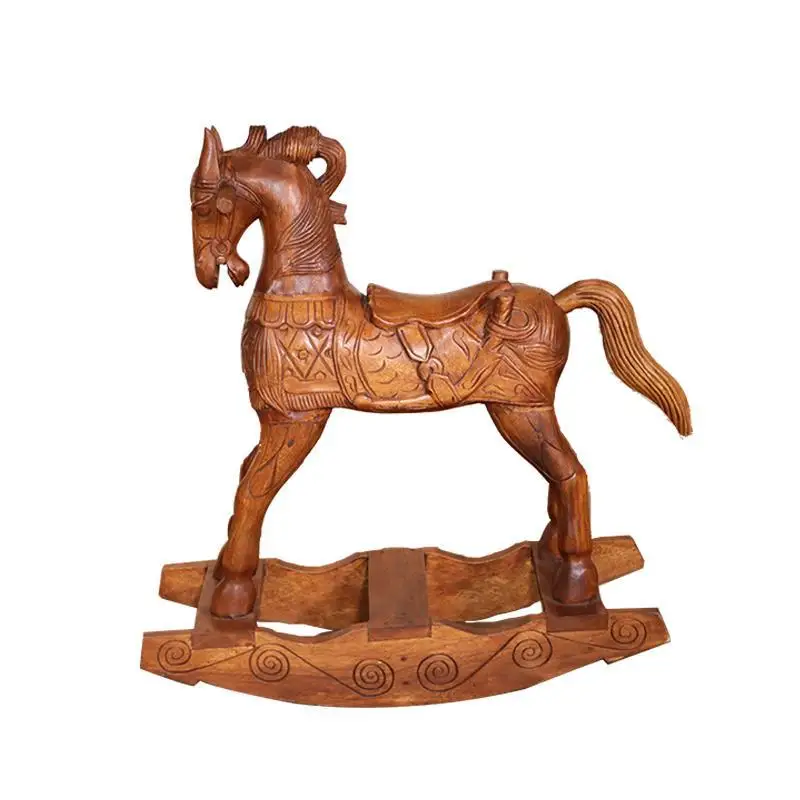 

Rocking horse adults can sit on solid wood children's rocking horse baby birthday gift for the first birthday of the baby