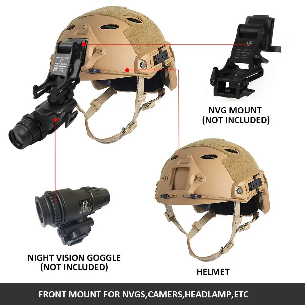 Casco táctico Airsoft con perilla ajustable, ABS grueso, casco rápido para exteriores, para montar y disparar, cascos protectores rápidos CS, equipo militar