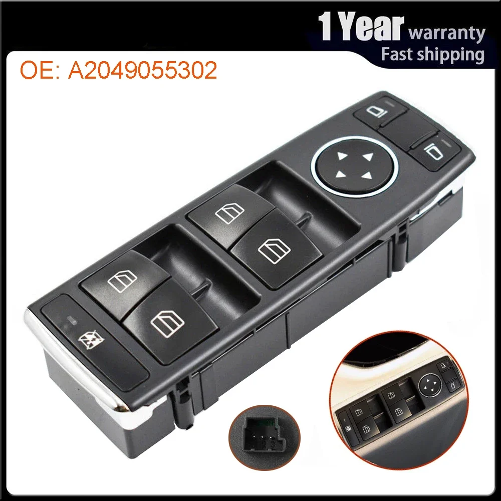 Power Master Window Control Switch For Mercedes Benz W204 W212 C207 A207 C E Class X204 A2049055402 A2049055302 A1669054400