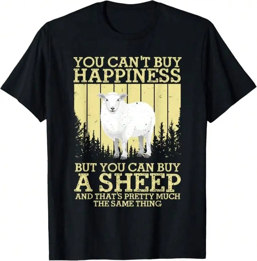 Cute Design Men Women Kids Livestock Sheep Lovers T-Shirt Wife For Grandpa,Funny Graphic Shirts,100 Percent T 100% Cotton Trendy