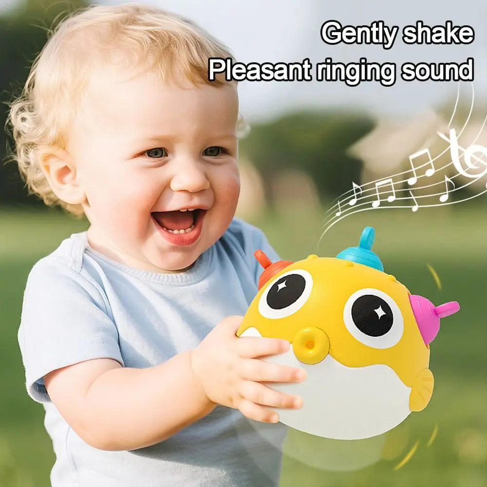 Audiovisuelles Training Roly-Poly-Babyspielzeug mit Klingeln, stoßfest, für Neugeborene, Glocke, Schleifen von Zähnen, Handübungen, Wackelspielzeug