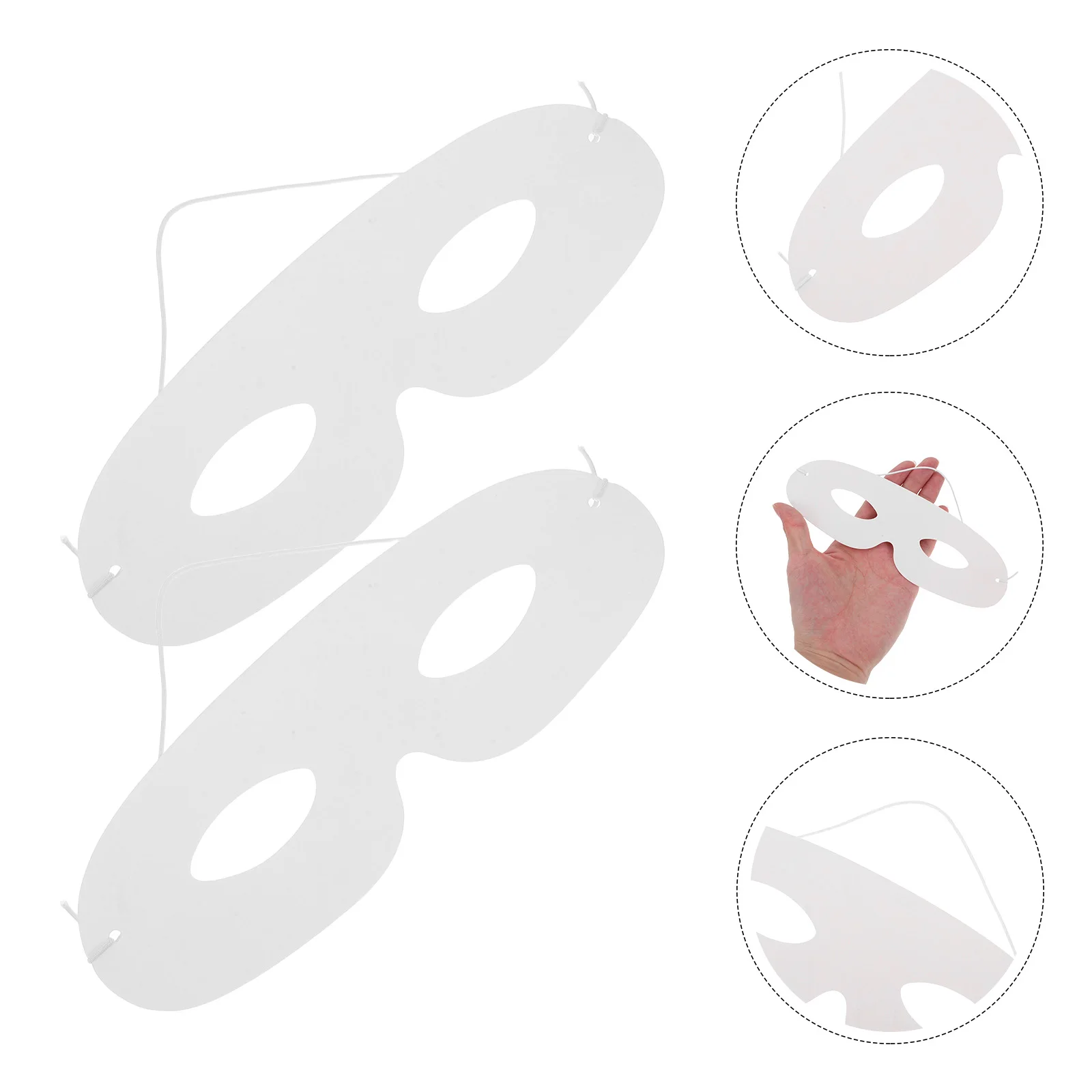

20pcs Blank Mask DIY Paintable White Masks Craft Unpainted Decor Carnival Face Masquerade Party Accessories Halloween Costumes