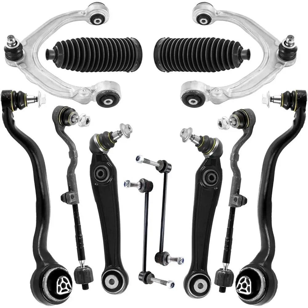 

Front Control Arm Kit Compatible with 2014-2018 BMW F15 X5 2015-2019 BMW F16 X6 Front Lower and Upper Control Arm, Sway Bar Link