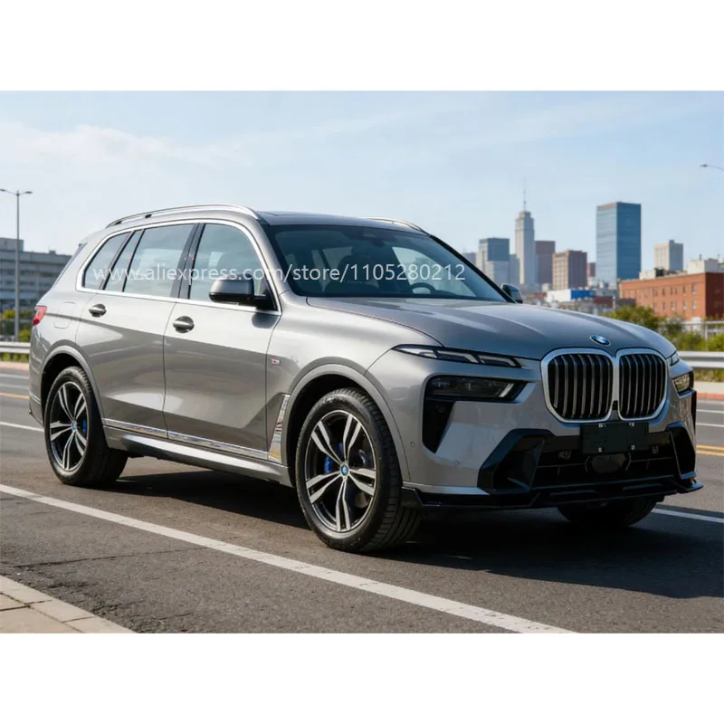 Compatible with 2023 BMW X7 G07 LCI three-piece front bumper lip front splitter sports style modification M sport package