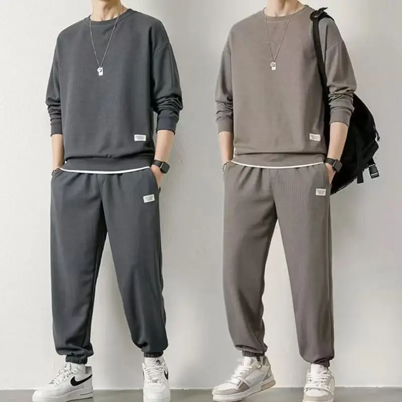 

New Spring Autumn Tracksuit Men's and Women's Fleece Sportswear Running Suit Workout Clothes Casual Hoodies Couple Suit Jogging