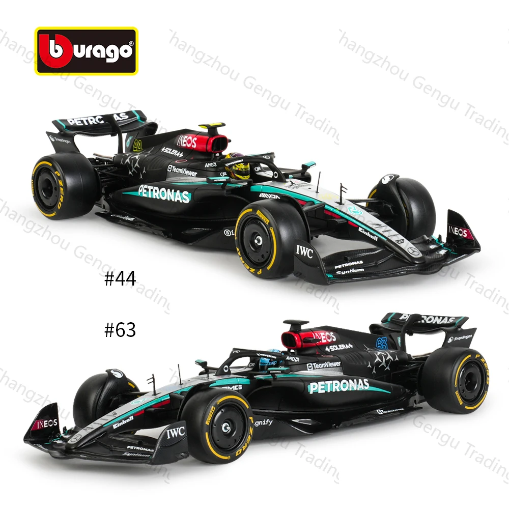 ブラーゴ-1-24-メルセデスamg-f1-w15-e-2024-アブダビグランプリ-マックス・フェルスタッペン-フォーミュラカー-スタティックダイキャスト合金モデル