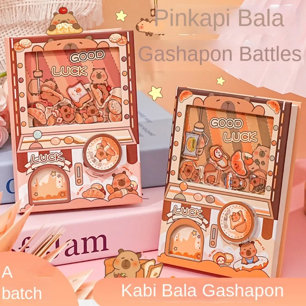 Cuaderno Gashapon Mahines con página interior de Color bonito, cuaderno de capibara relajante, Bloc de escritura cuadrado de dibujos animados Kawaii para estudiantes