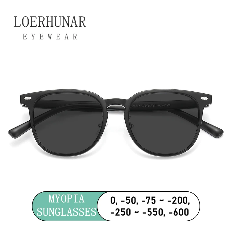 

LOERHUNAR Unisex Vintage Myopia Sunglasses Retro Design High Quality Durable Fashion Shades Tint Custom Lenses Sunglasses Men
