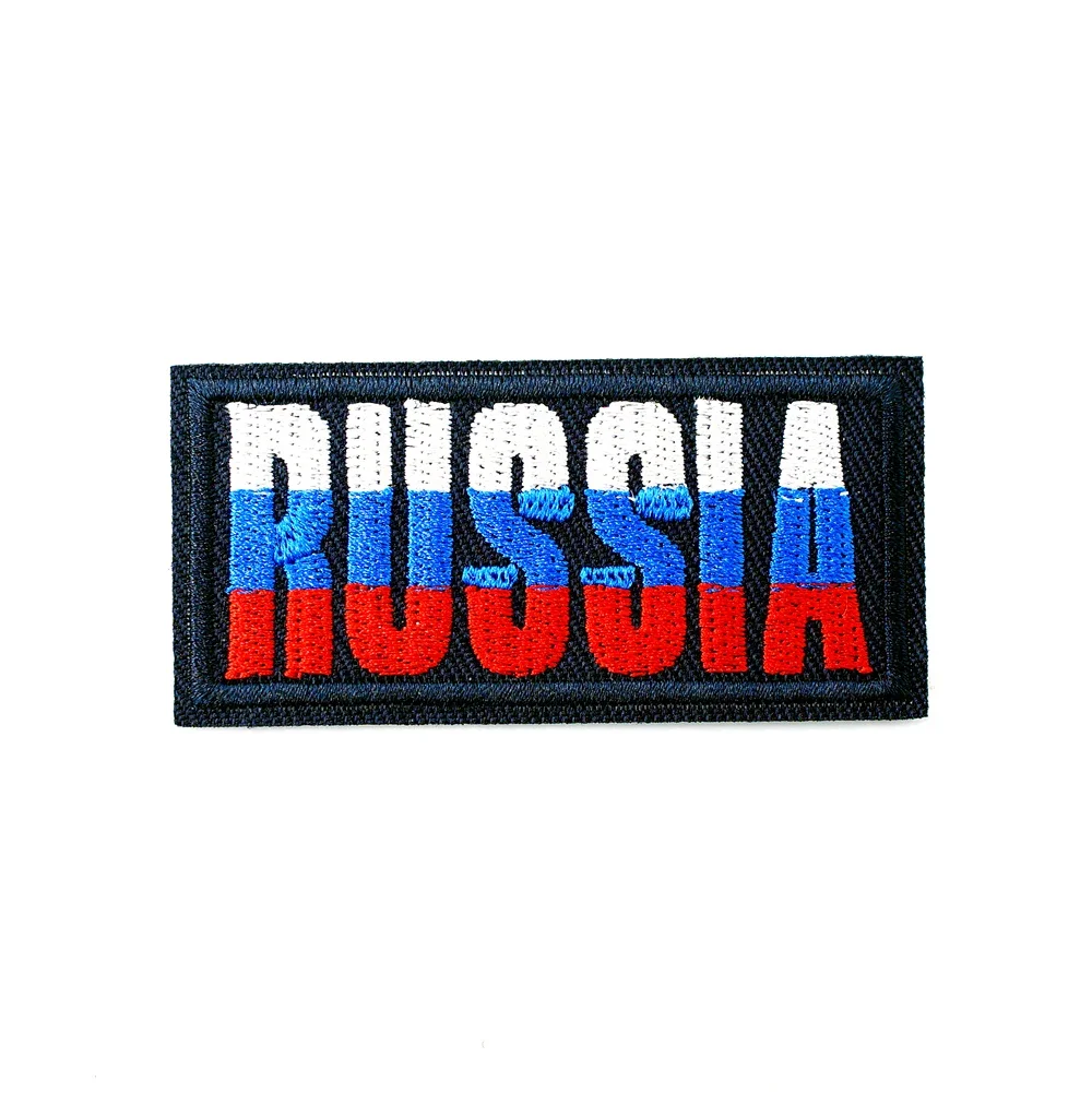 RUSSIA Size:3.9x7.2cm Mend Patch Embroidered Applique Sewing Clothes Stickers Garment Apparel Accessories Badge