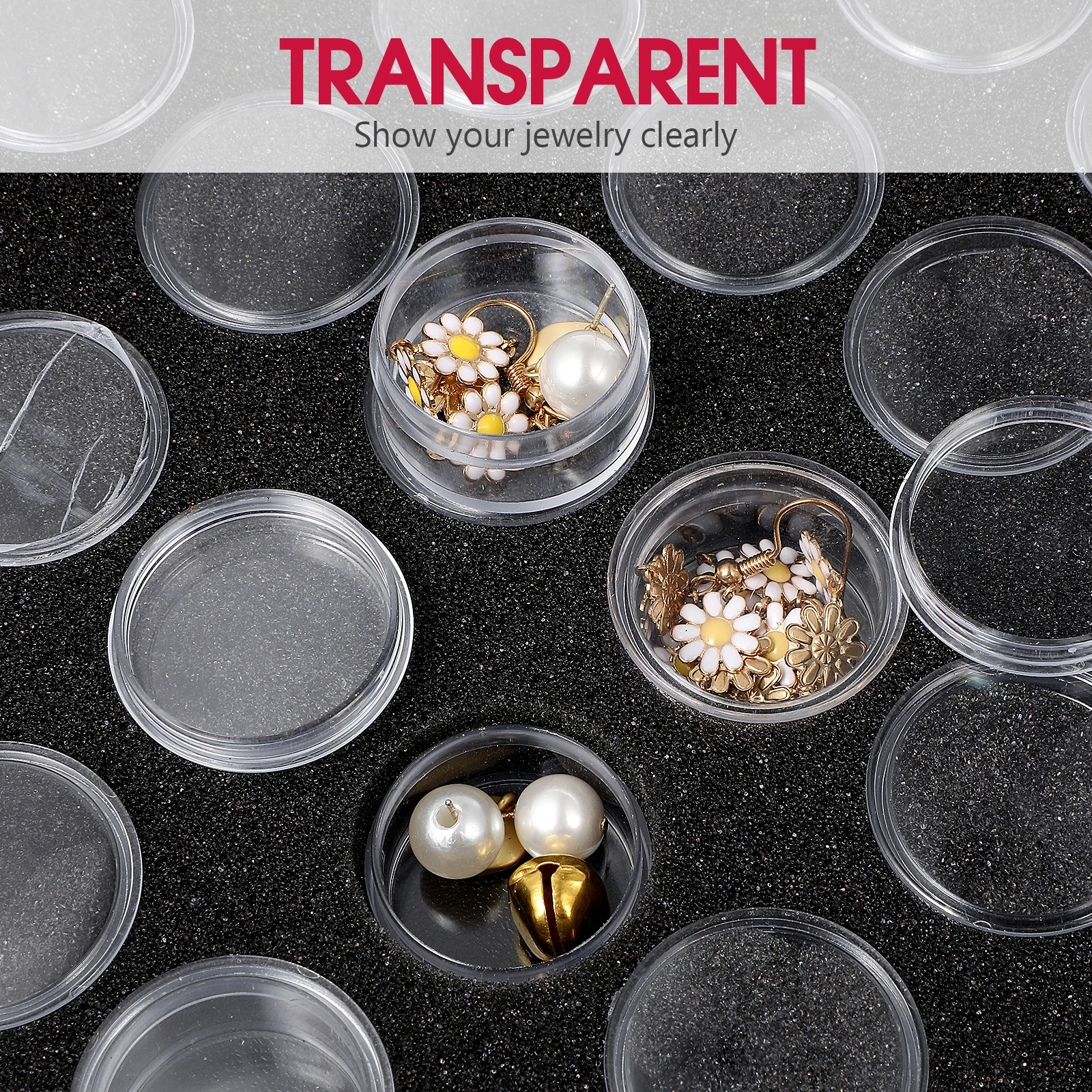 

50 Grids Gems Storage Box Transparent Rhinestone Organizer Display Case For Nail Stones Glitter Flakes Sequins Holder Household