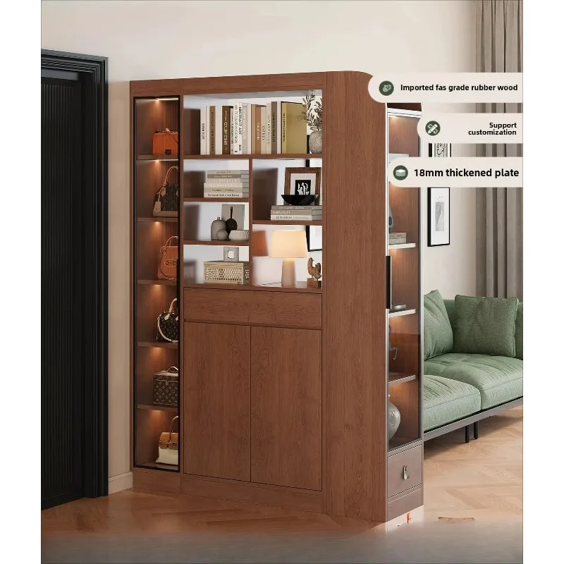 Living Room Antique Entrance Solid Wood Shoe Cabinet Integrated Household Home Screen CabinetX14