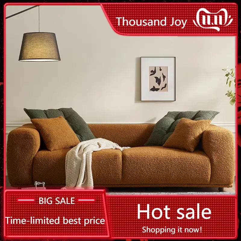 

Large Unique Living Room Sofas Soft New Arrival European Luxury Nordic Lazy Sofa Modern Floor Velvet Divano Apartment Furniture