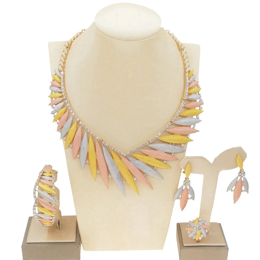 

NEW Fashion Set Necklace Bracelet Earring Ring Jewelry Set for Women DD10179
