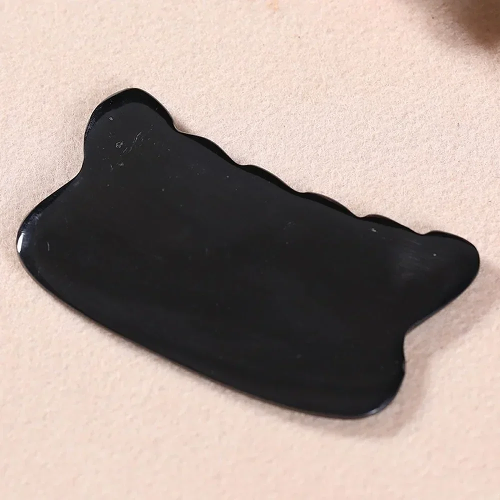 Facial and Neck Gua Sha Scraper Tool for Beauty SPA Massage, Skin Care, Fades Wrinkles and Spots, Natural Bian Stone