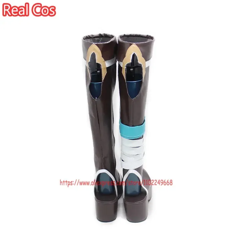 

RealCos, аниме-игра Genshin Impact Gorou, женская обувь для косплея, ботинки, реквизит, аксессуары для вечеринки на Хэллоуин, дешевые на заказ