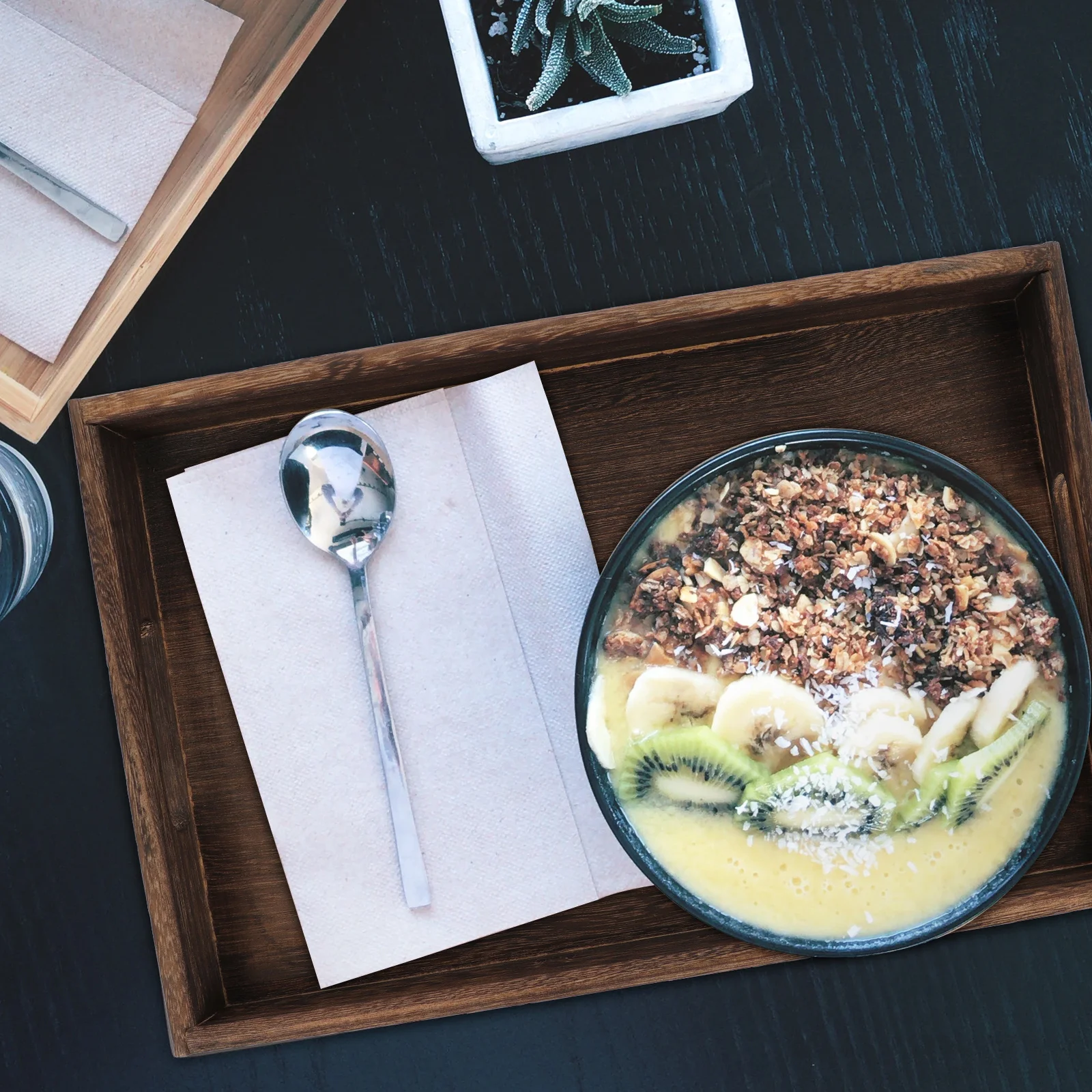 

Практичный деревянный поднос для чая, прочный сервировочный поднос для дома, кухни, гостиной, завтрака, пиццы, хлеба, фруктов, суши