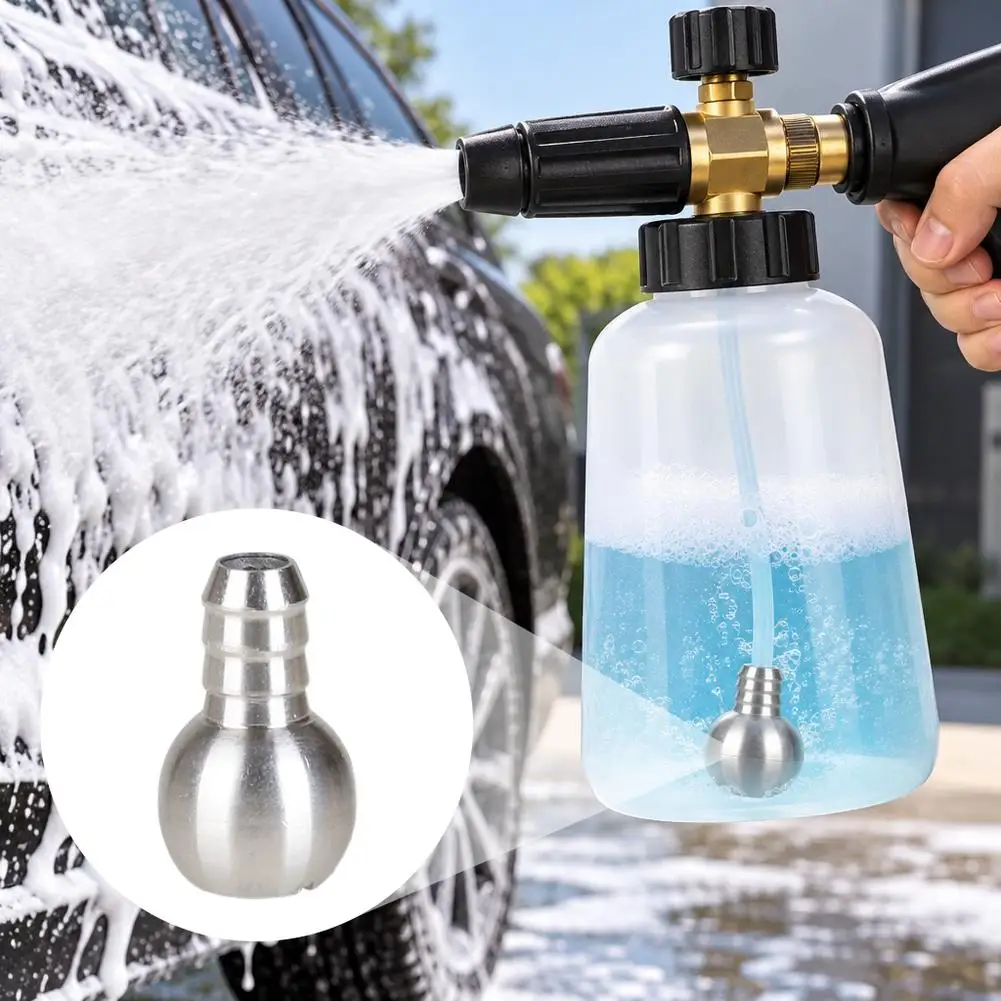 Foam Lance Pipette Gravity Ball Stainless Steel Car Wash Accessories Suction Tube High Pressure Cleaning Machine Accessories