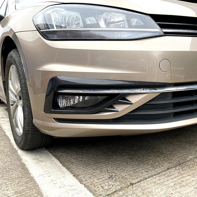 Car Front Bumper Air Vent For Volkswagen Golf 7.5 MK 7.5 2017-2020 Side Foglight Wind Knife Trim Auto Body Kits Car Accessories