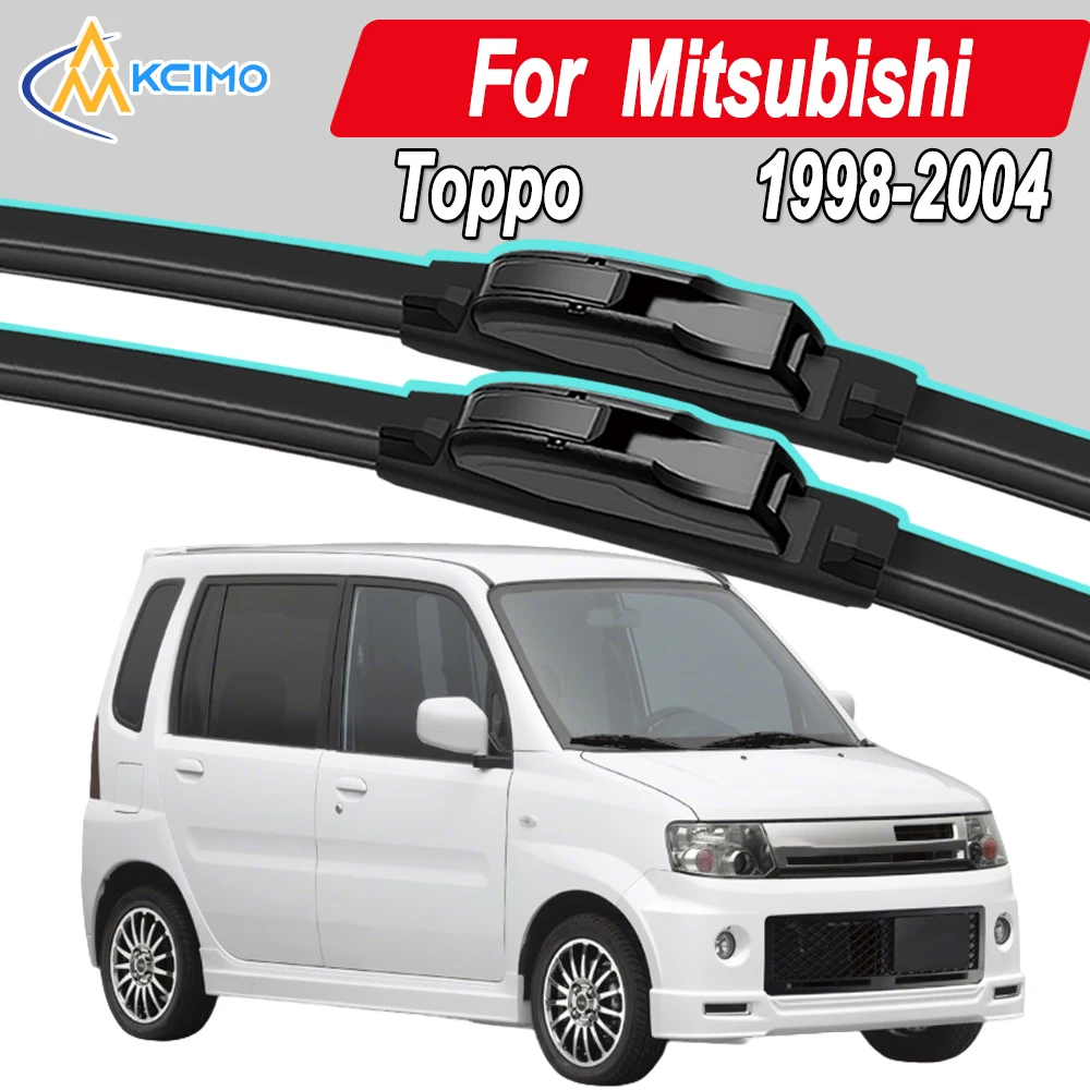 

Silicone Car Wiper Blades for Mitsubishi Toppo 1998-2004- All Weather Silent Wiper Blades, Quick Release Clip