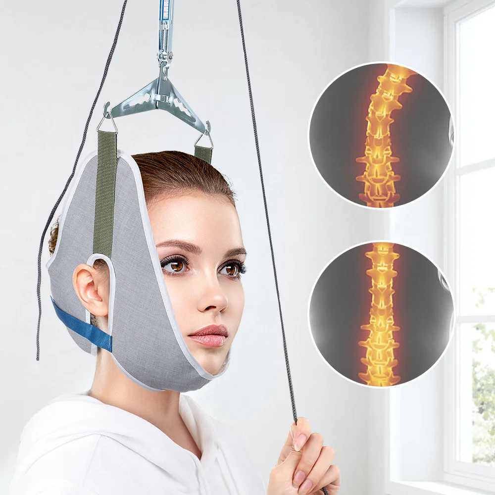 NEW Cervical Traction Kit Adjustable Hanging Neck Posture Correction Stretcher Massager Healthy Neck Care Bracket Support Tools