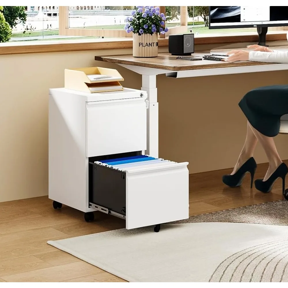 

Мобильный шкаф для документов с 2 ящиками на колесиках, для домашнего офиса, под стол, с возможностью индивидуальной настройки