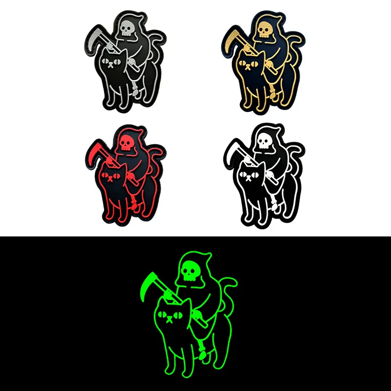 

Reaper PVC Patches for Clothing Nightglow Cat Morale Badge Tactical Backpack Sticker Military Armband